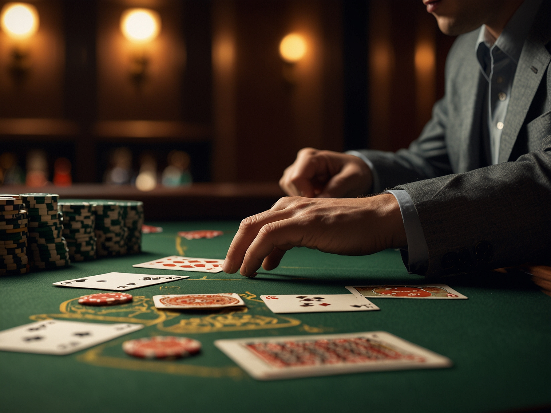 Games promotional image with cards and slots